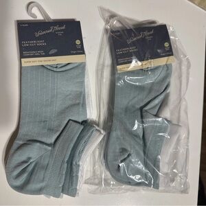Lot 2 Universal Thread Featherlight Low Cut Socks 3 packs- Light Blue size 4-10